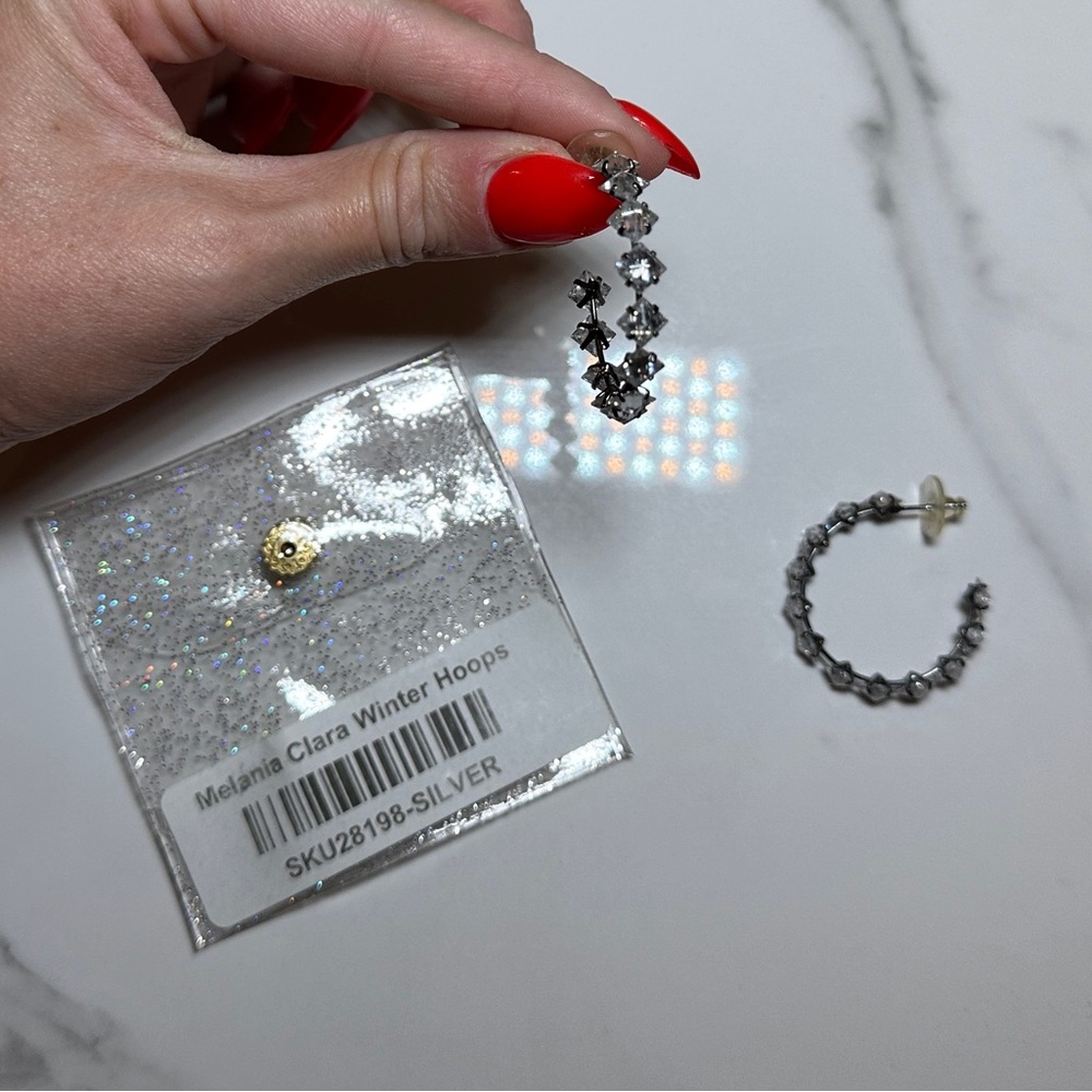 BAR by Alexa Rae Silver Winter Hoops